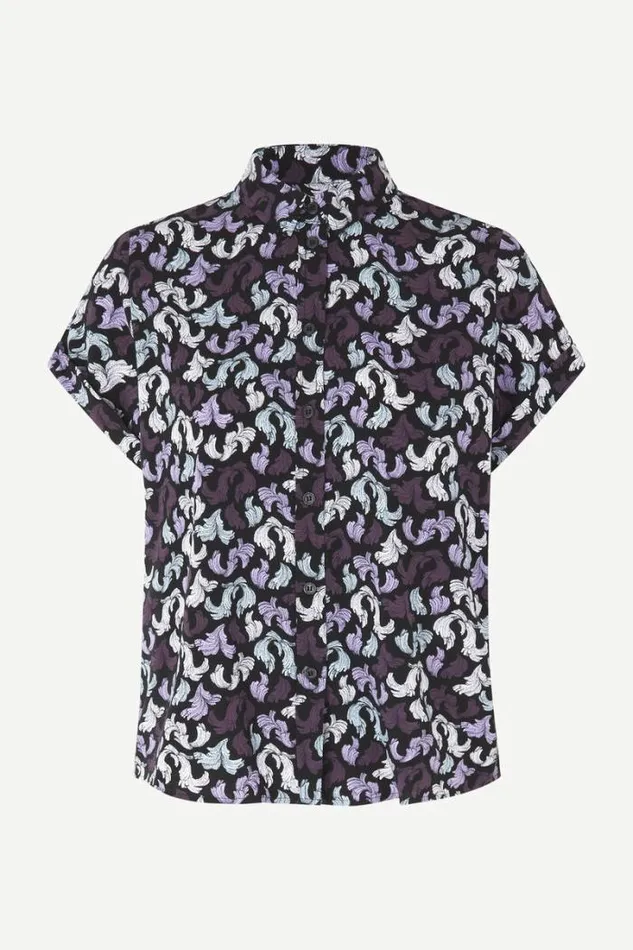 Woman Majan Ss Shirt Aop 9942 Wings Rhapsody Samse Samse Shirts and Blouses