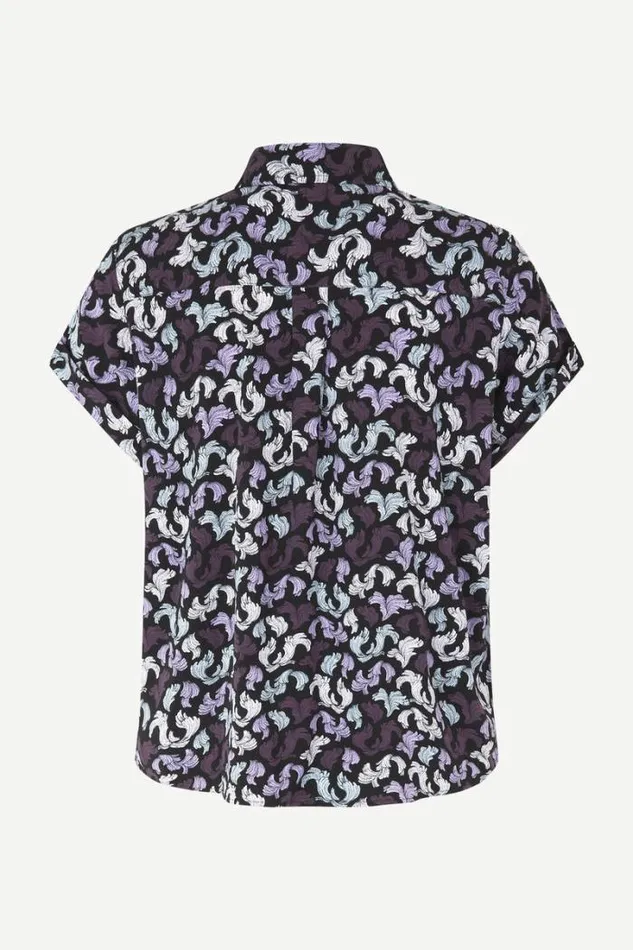 Woman Majan Ss Shirt Aop 9942 Wings Rhapsody Samse Samse Shirts and Blouses
