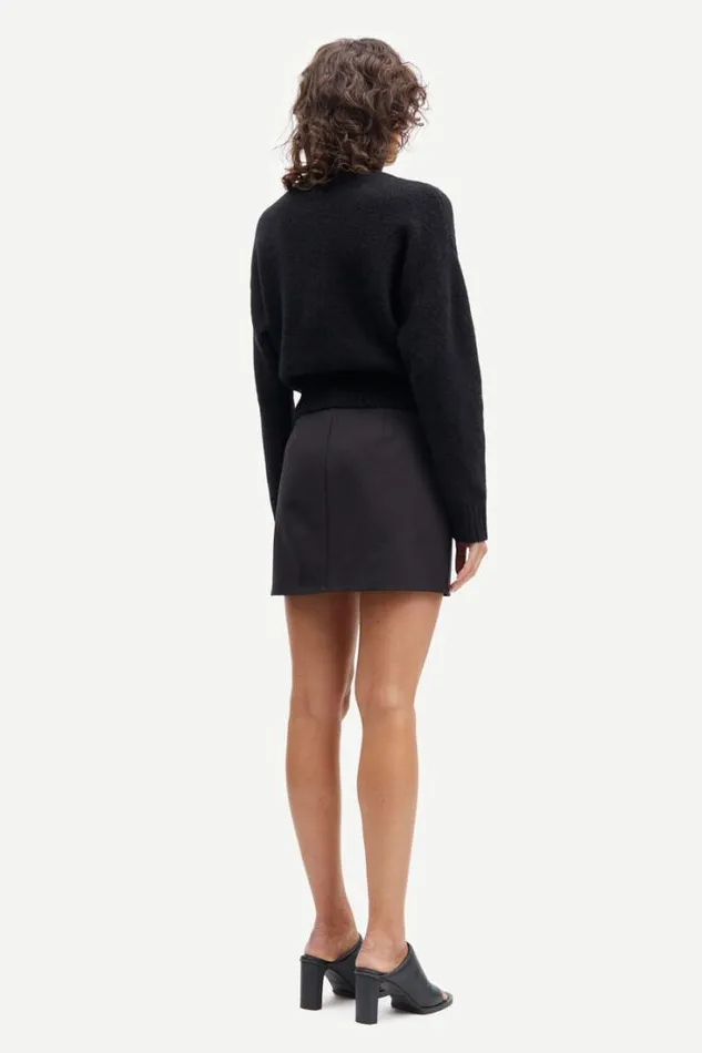 Woman Mandie Mock Neck 14082 Black Samse Samse Knitwear