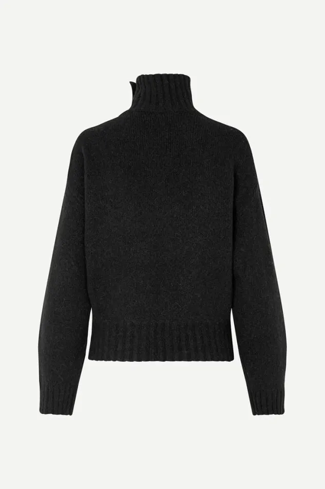 Woman Mandie Mock Neck 14082 Black Samse Samse Knitwear