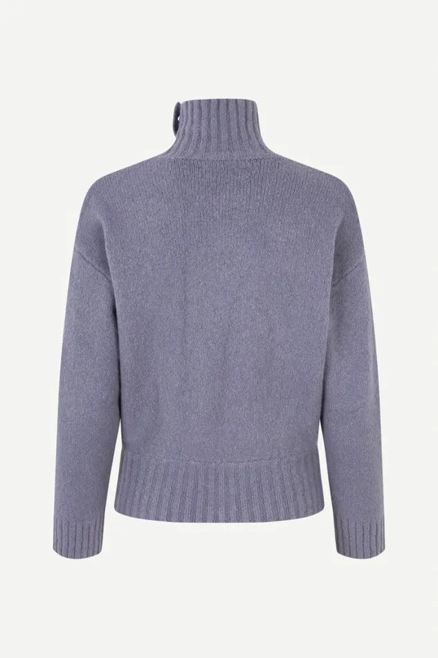 Woman Mandie Mock Neck 14082 Blue Granite Samse Samse Knitwear Woman Mandie Mock Neck 14082 Blue Granite Samse Samse Knitwear