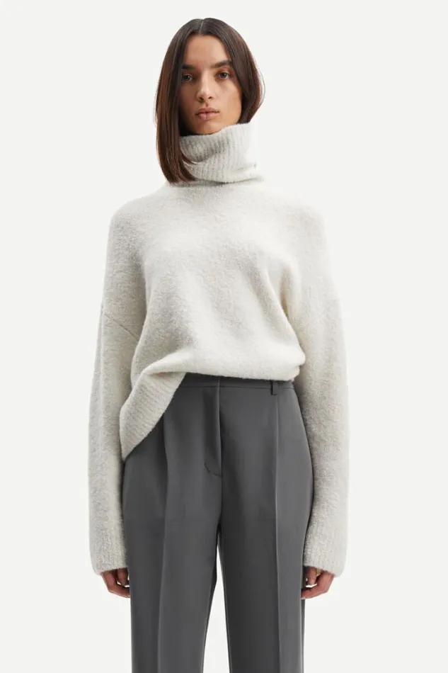 Woman Mandie Turtleneck 14464 White Onyx Samse Samse Knitwear
