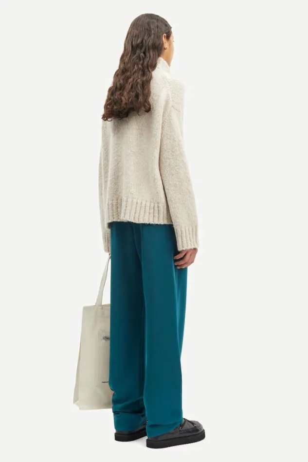 Woman Mandie Turtleneck 15083 Arctic Wolf Samse Samse Knitwear