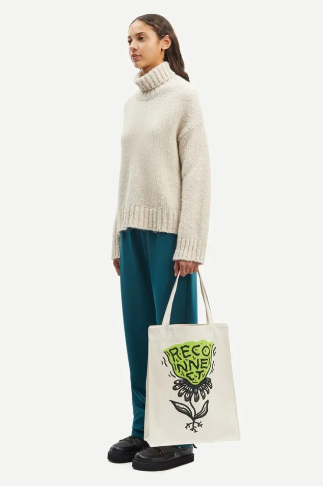 Woman Mandie Turtleneck 15083 Arctic Wolf Samse Samse Knitwear