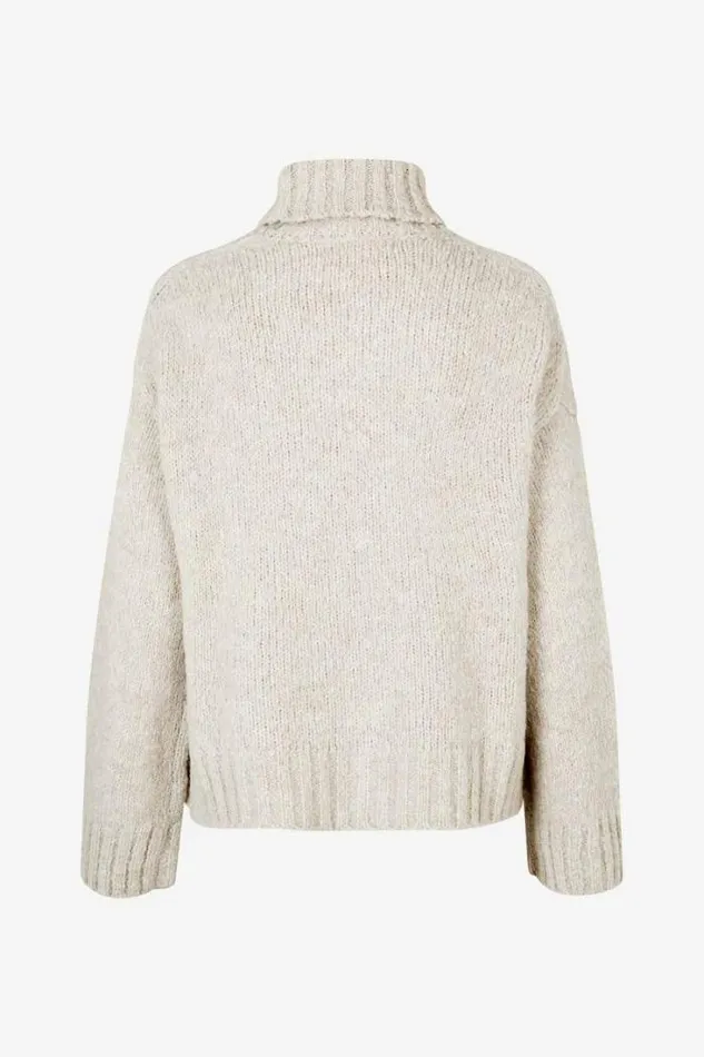 Woman Mandie Turtleneck 15083 Arctic Wolf Samse Samse Knitwear