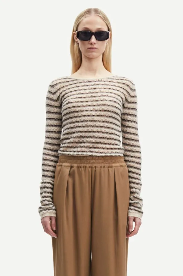 Woman Marie Crew Neck 14949 Major Brown St Samse Samse Knitwear