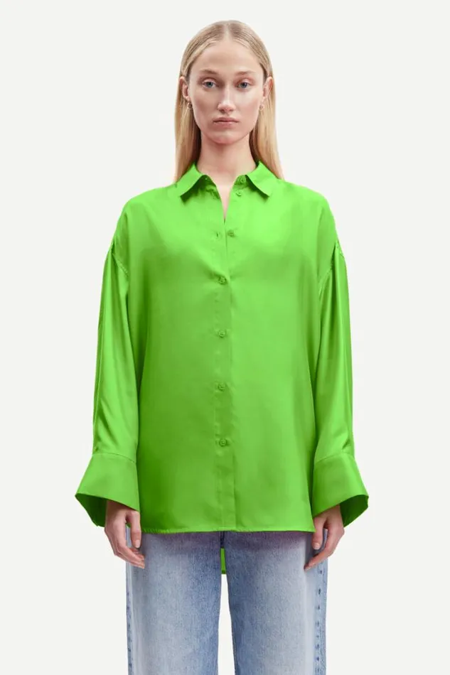 Woman Marika Shirt 14898 Green Flash Samse Samse Shirts and Blouses