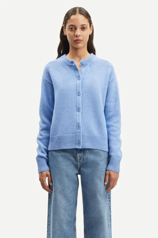 Woman Marly Cardigan 14972 Oxford Blue Samse Samse Knitwear