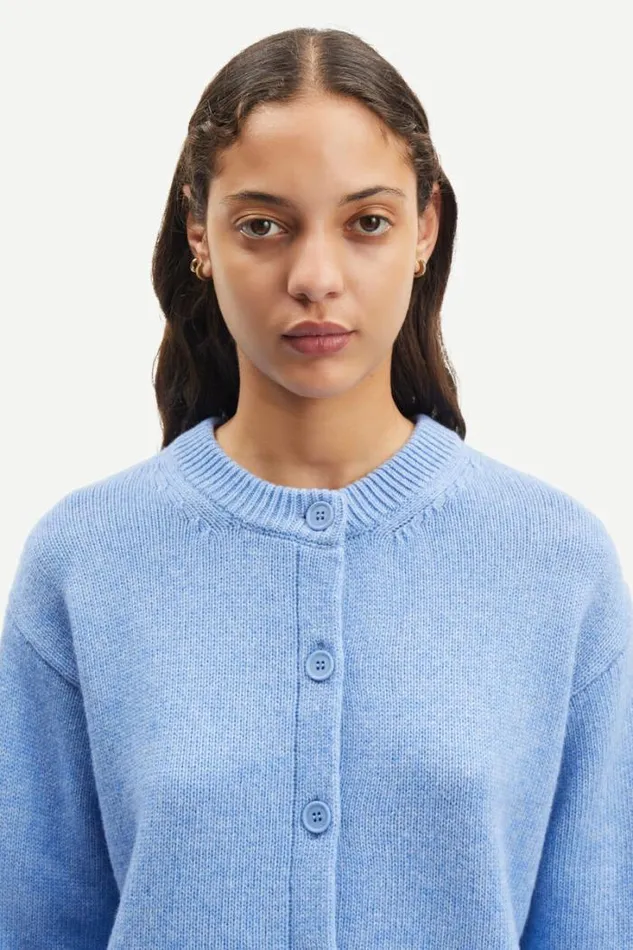 Woman Marly Cardigan 14972 Oxford Blue Samse Samse Knitwear
