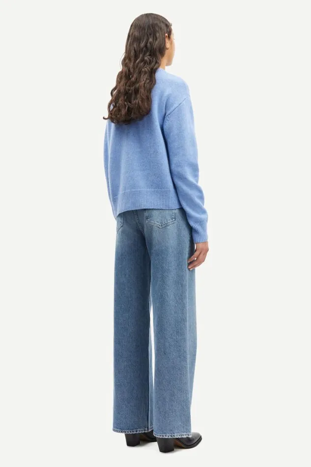 Woman Marly Cardigan 14972 Oxford Blue Samse Samse Knitwear