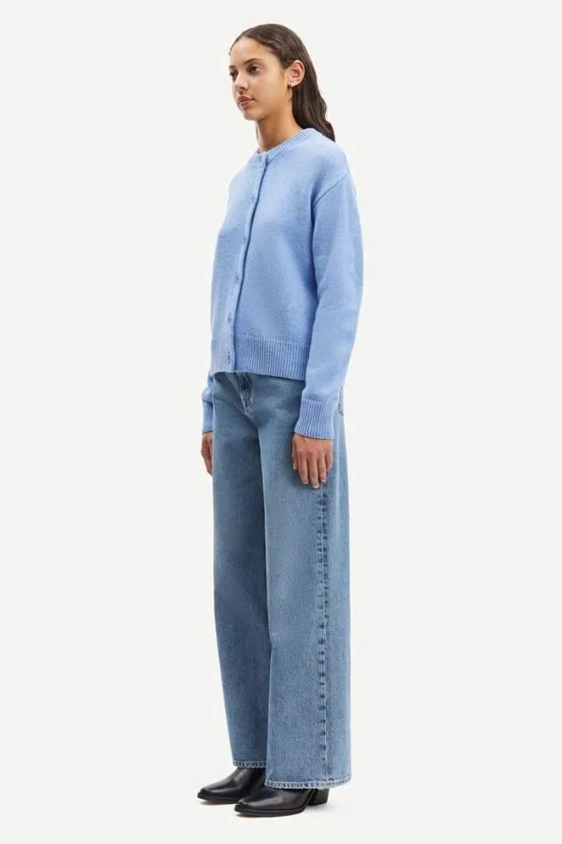 Woman Marly Cardigan 14972 Oxford Blue Samse Samse Knitwear
