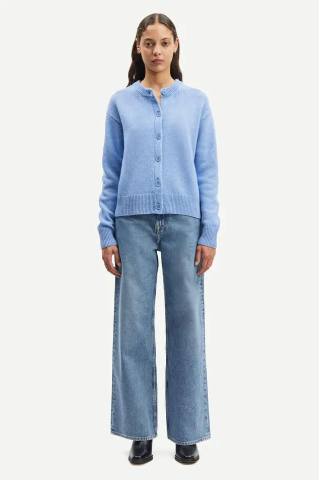 Woman Marly Cardigan 14972 Oxford Blue Samse Samse Knitwear