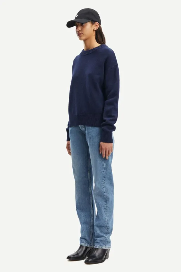 Woman Marly Crew Neck 14972 Inkwell Samse Samse Knitwear