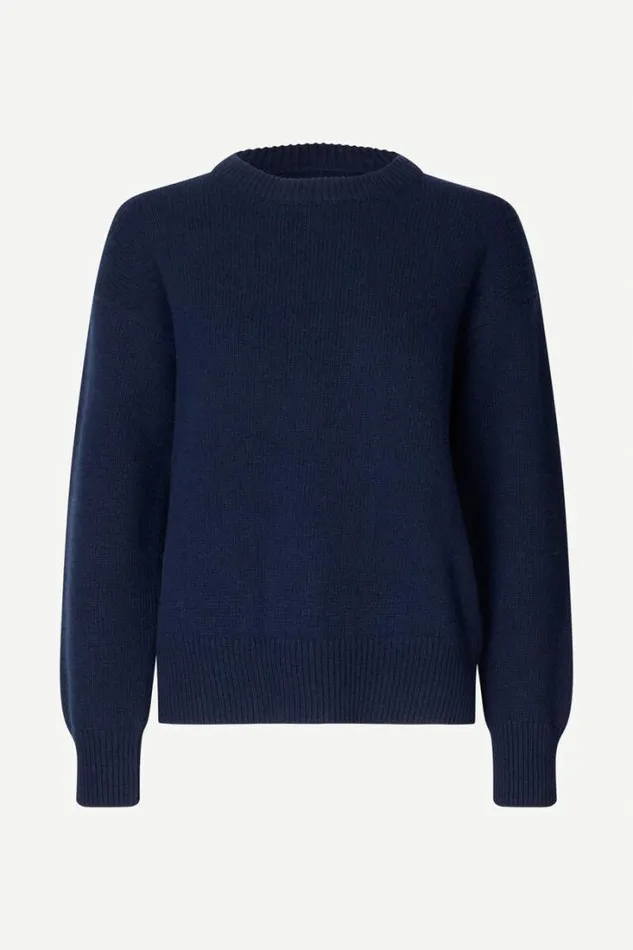 Woman Marly Crew Neck 14972 Inkwell Samse Samse Knitwear