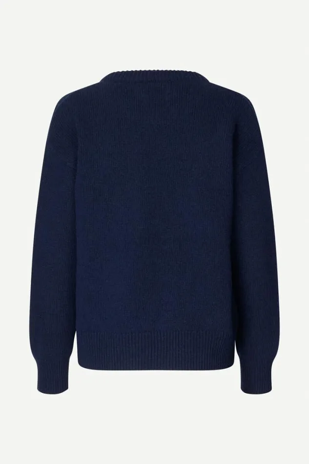 Woman Marly Crew Neck 14972 Inkwell Samse Samse Knitwear