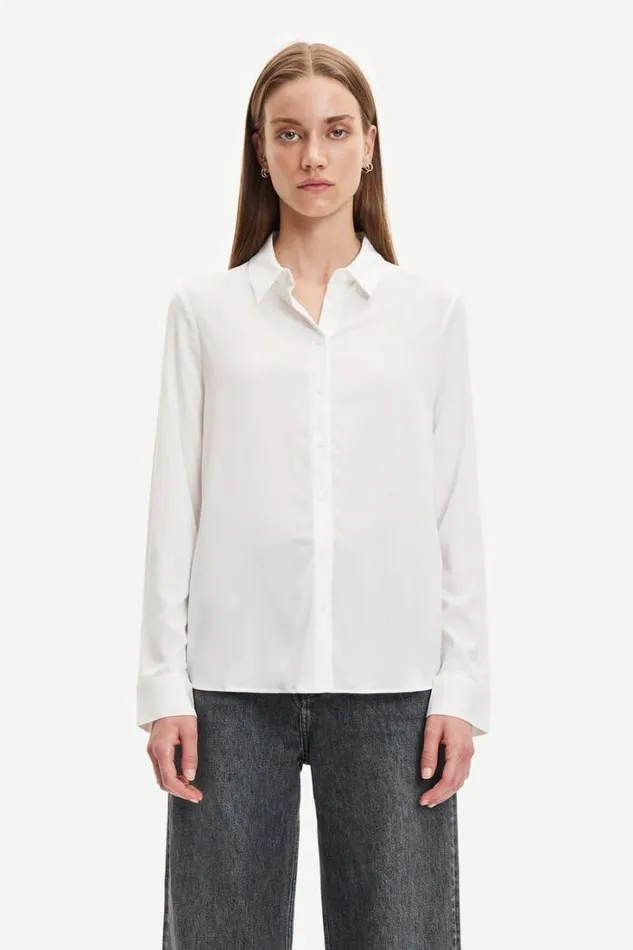 Woman Milly Np Shirt 9942 Clear Cream Samse Samse Shirts and Blouses