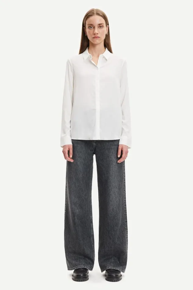 Woman Milly Np Shirt 9942 Clear Cream Samse Samse Shirts and Blouses