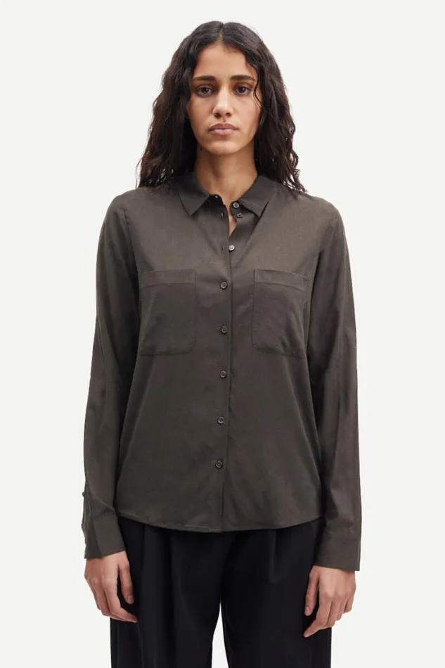 Woman Milly Shirt 9942 Major Brown Samse Samse Shirts and Blouses
