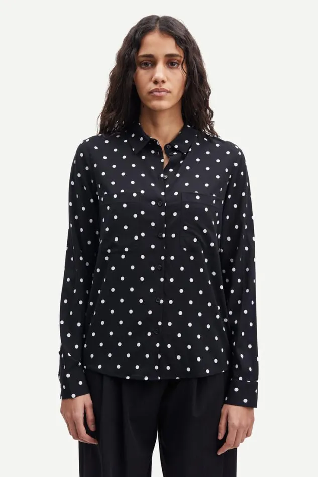 Woman Milly Shirt Aop 9942 Dott Samse Samse Shirts and Blouses