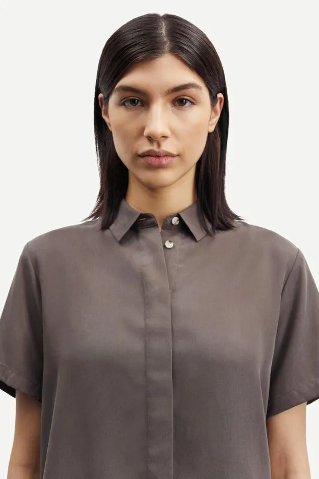 Woman Mina Ss Shirt 14028 Major Brown Samse Samse Shirts and Blouses