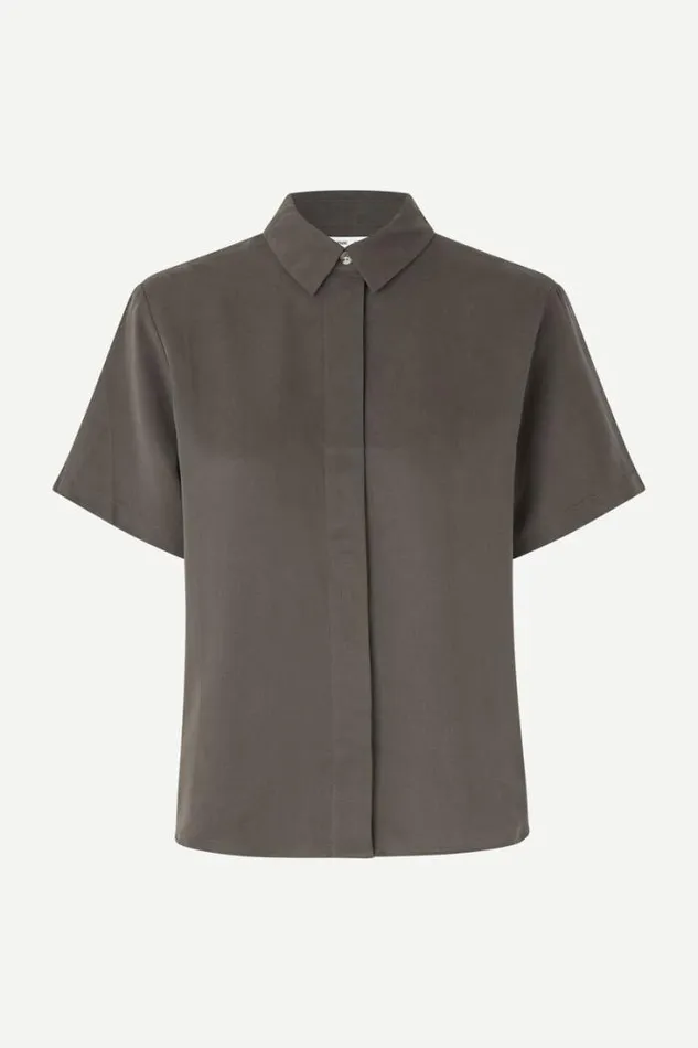 Woman Mina Ss Shirt 14028 Major Brown Samse Samse Shirts and Blouses