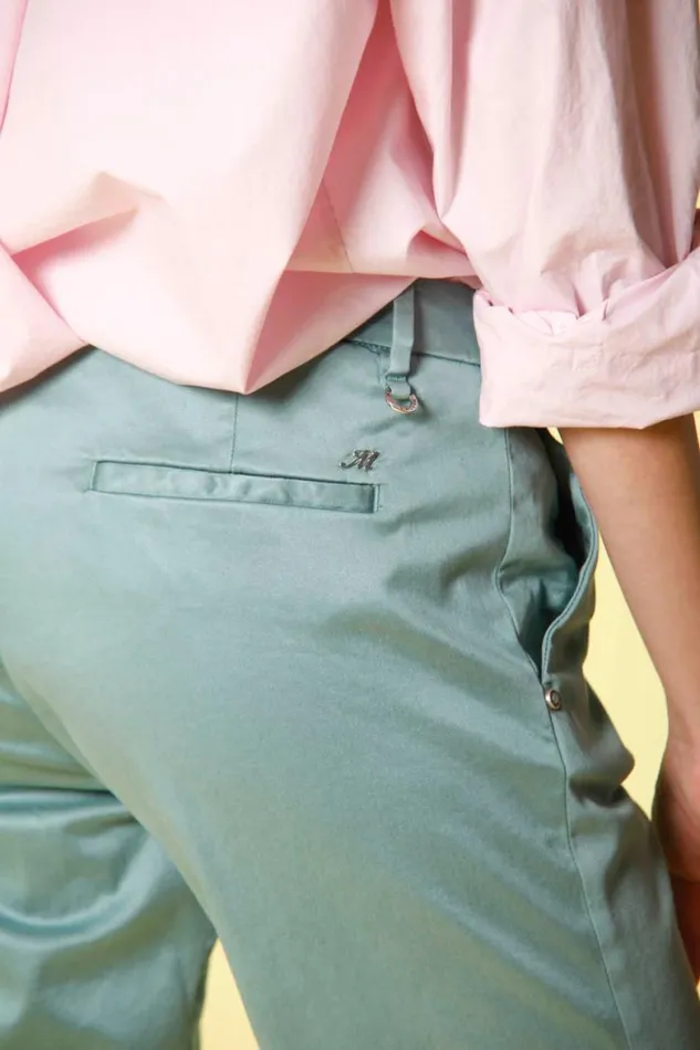 Woman New York Chino Bermuda In Stretch Satin Regular Mason039s Bermudas