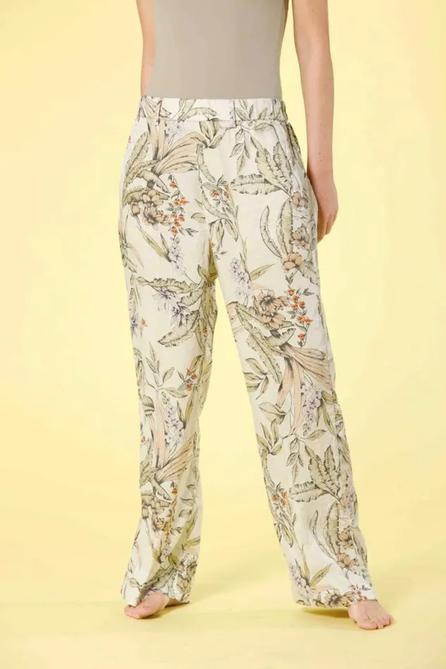 Woman New York Cozy Straight Chino Jogger Pants In Tencel With Flower Print Straight Mason039s Pants Woman New York Cozy Straight Chino Jogger Pants In Tencel With Flower Print Straight Mason039s Pants