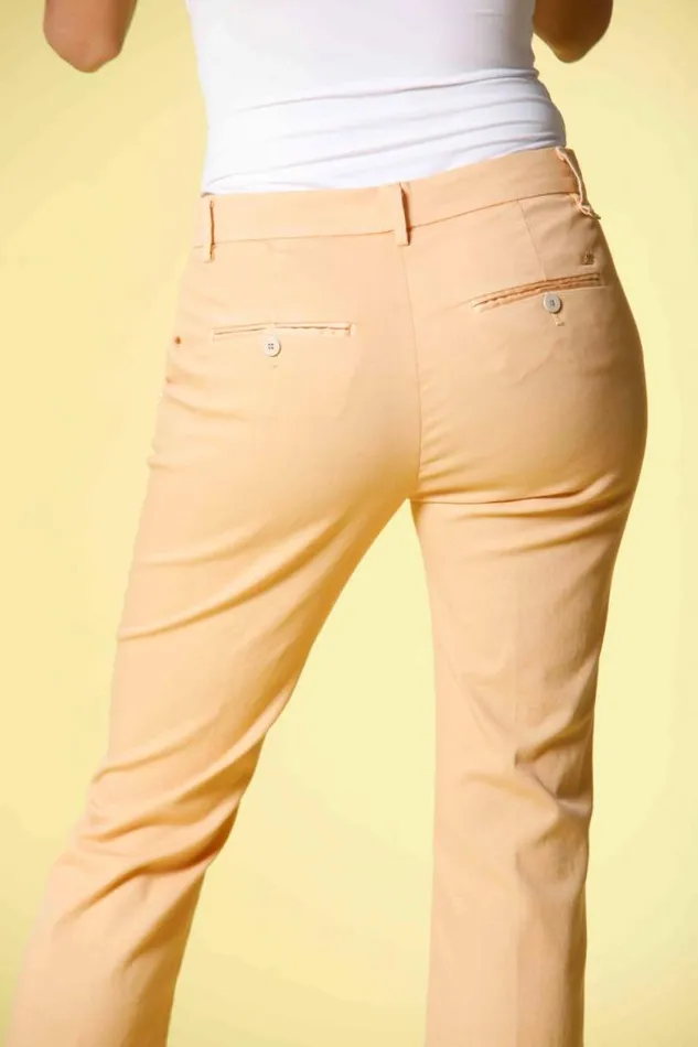 Woman New York Trumpet Chino Pants In Cotton And Tencel Piquet Slim Mason039s Pants