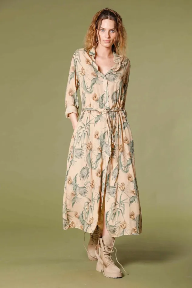 Woman Nicole Dress Long Dress In Popeline With Flower Pattern Regular Mason039s Dresses