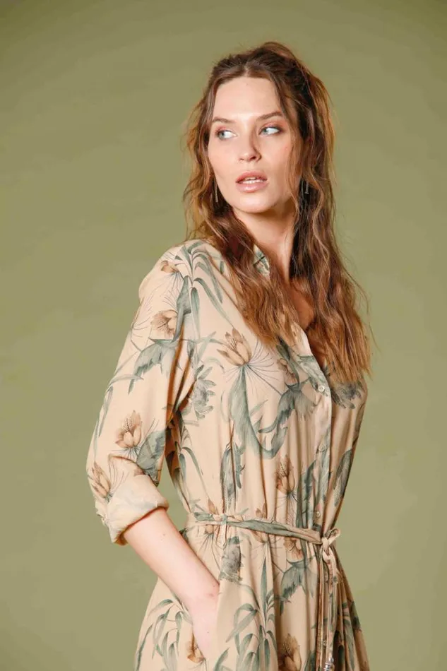 Woman Nicole Dress Long Dress In Popeline With Flower Pattern Regular Mason039s Dresses