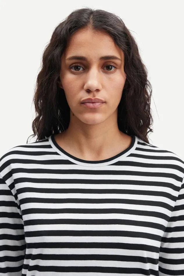 Woman Nobil Tshirt Ls St 205 Black White Samse Samse Tshirts