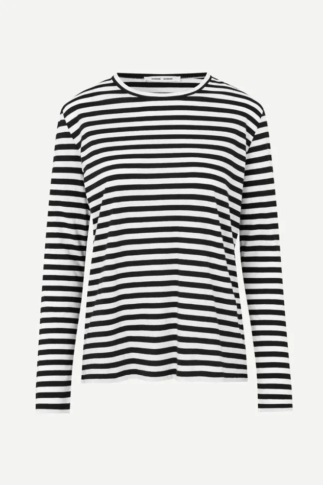 Woman Nobil Tshirt Ls St 205 Black White Samse Samse Tshirts