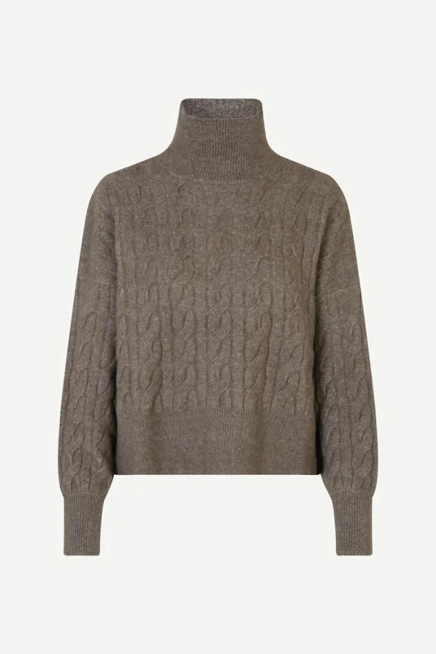 Woman Nola Tn Cable 7355 Major Brown Samse Samse Knitwear