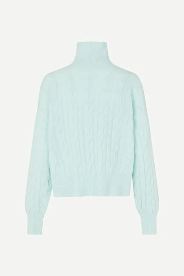 Woman Nola Tn Cable 7355 Misty Blue Samse Samse Knitwear