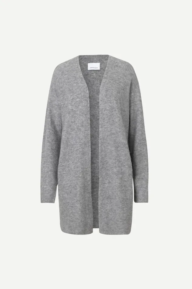 Woman Nor Cardigan 7355 Grey Mel Samse Samse Knitwear