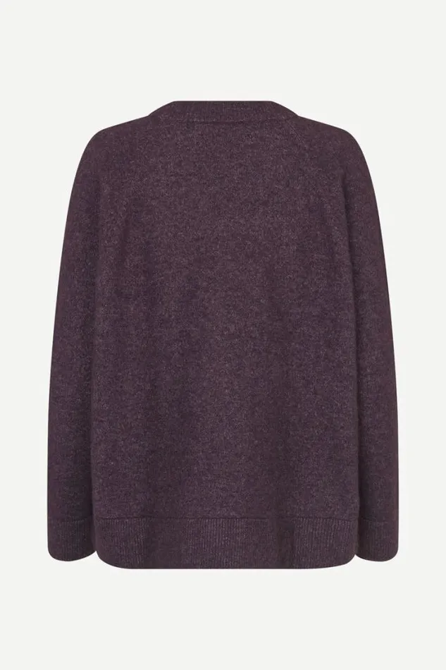 Woman Nor On Long 7355 Plum Perfect Samse Samse Knitwear Woman Nor On Long 7355 Plum Perfect Samse Samse Knitwear