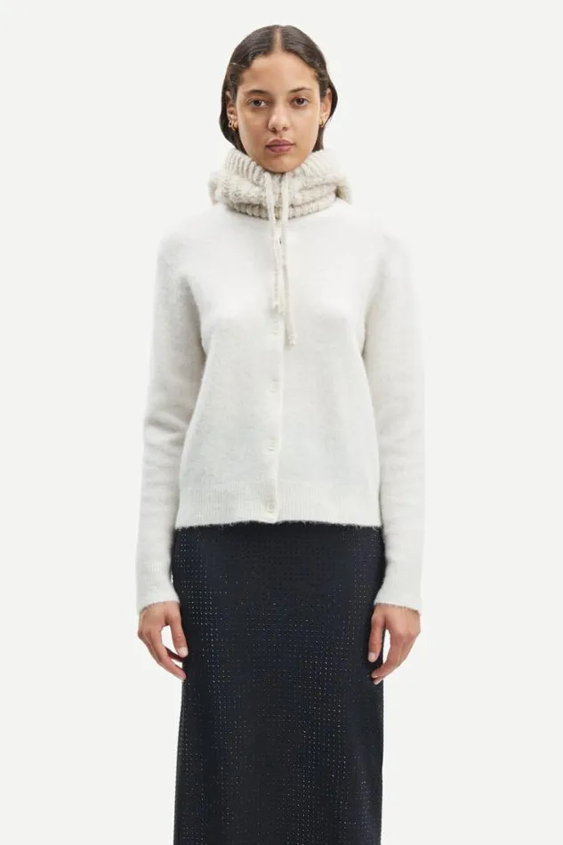 Woman Nor Short Cardigan 7355 Arctic Wolf Samse Samse Knitwear
