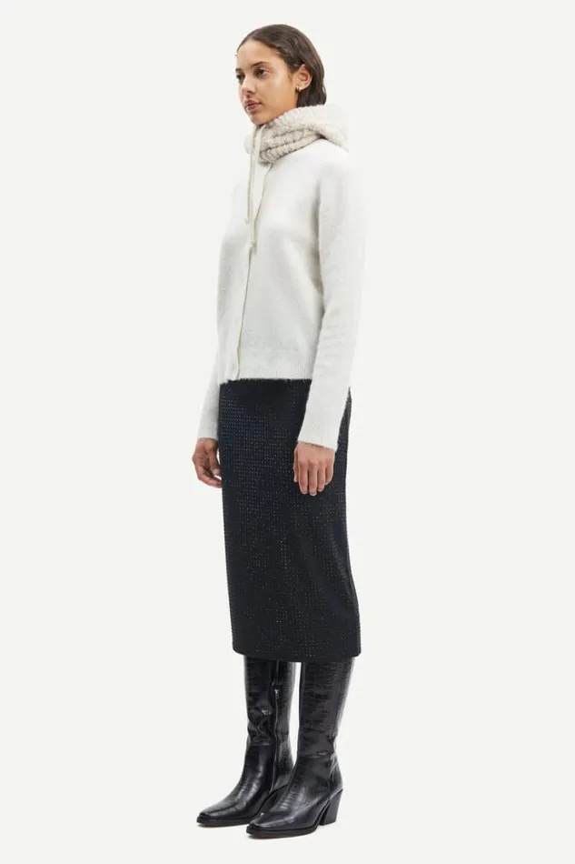 Woman Nor Short Cardigan 7355 Arctic Wolf Samse Samse Knitwear