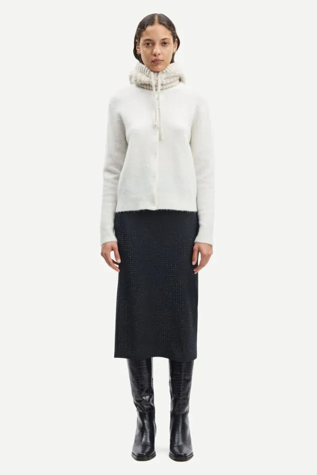 Woman Nor Short Cardigan 7355 Arctic Wolf Samse Samse Knitwear