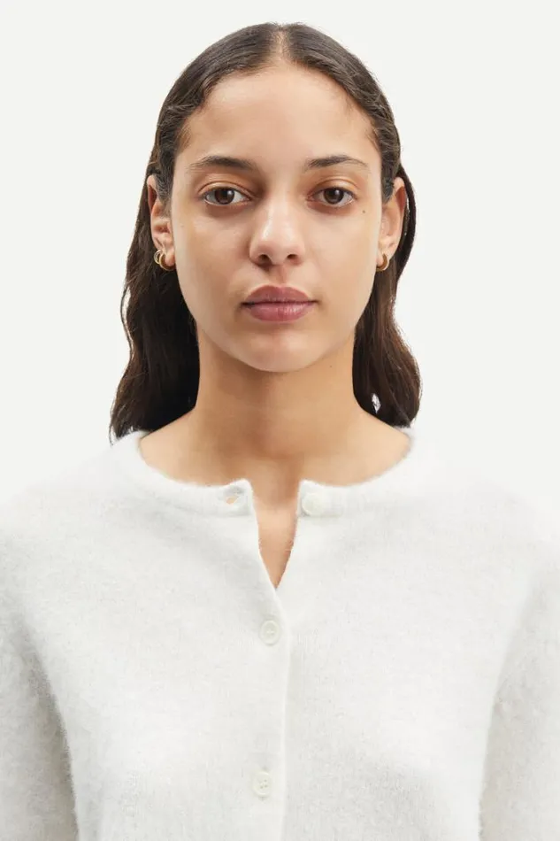 Woman Nor Short Cardigan 7355 Arctic Wolf Samse Samse Knitwear