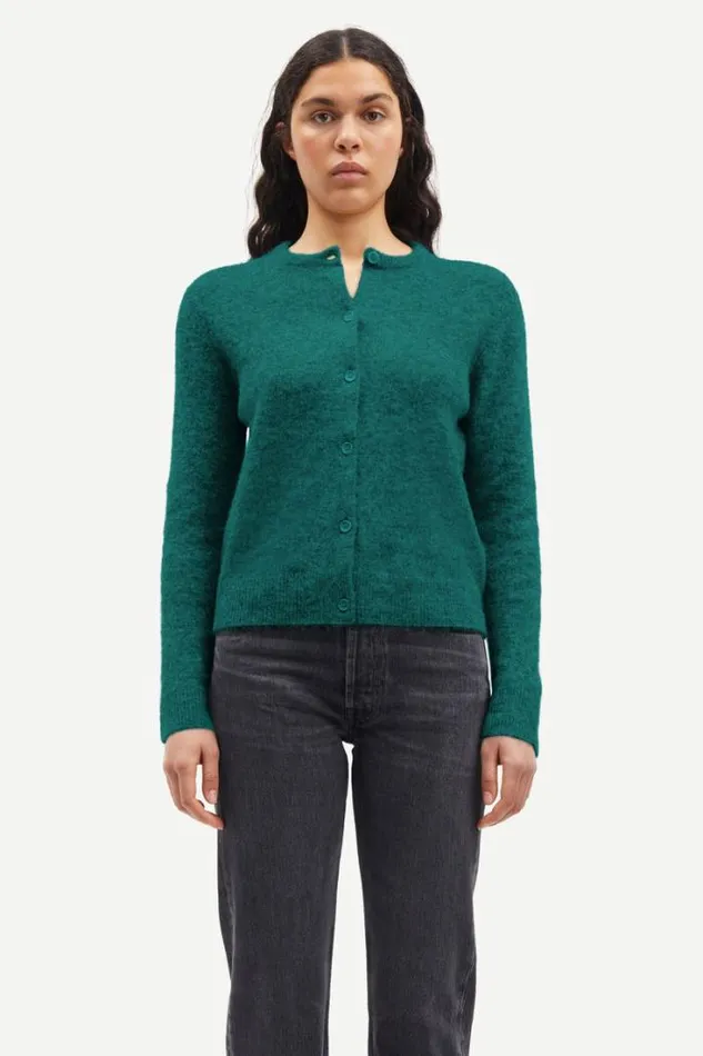 Woman Nor Short Cardigan 7355 Atlantic Deep Samse Samse Knitwear