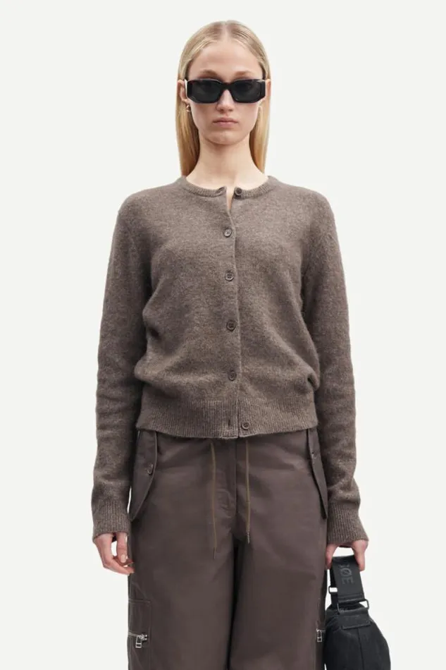Woman Nor Short Cardigan 7355 Major Brown Samse Samse Knitwear