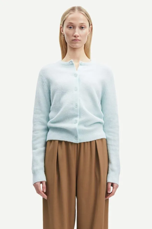 Woman Nor Short Cardigan 7355 Misty Blue Samse Samse Knitwear