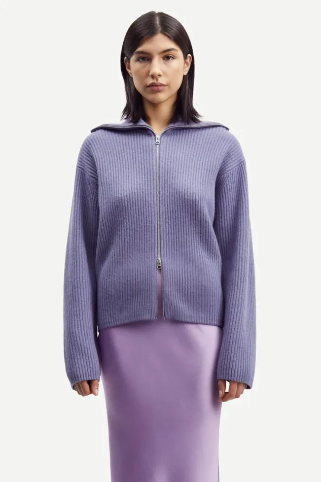 Woman Nova Cardigan 14475 Blue Granite Samse Samse Knitwear