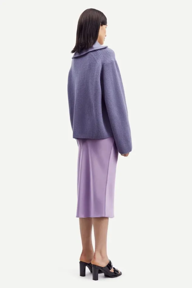 Woman Nova Cardigan 14475 Blue Granite Samse Samse Knitwear