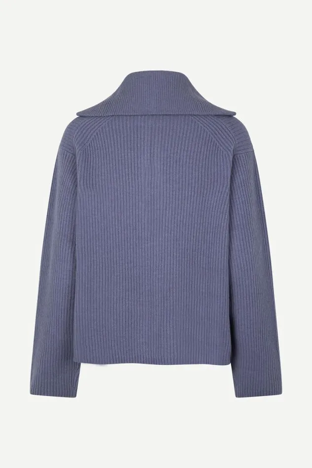 Woman Nova Cardigan 14475 Blue Granite Samse Samse Knitwear