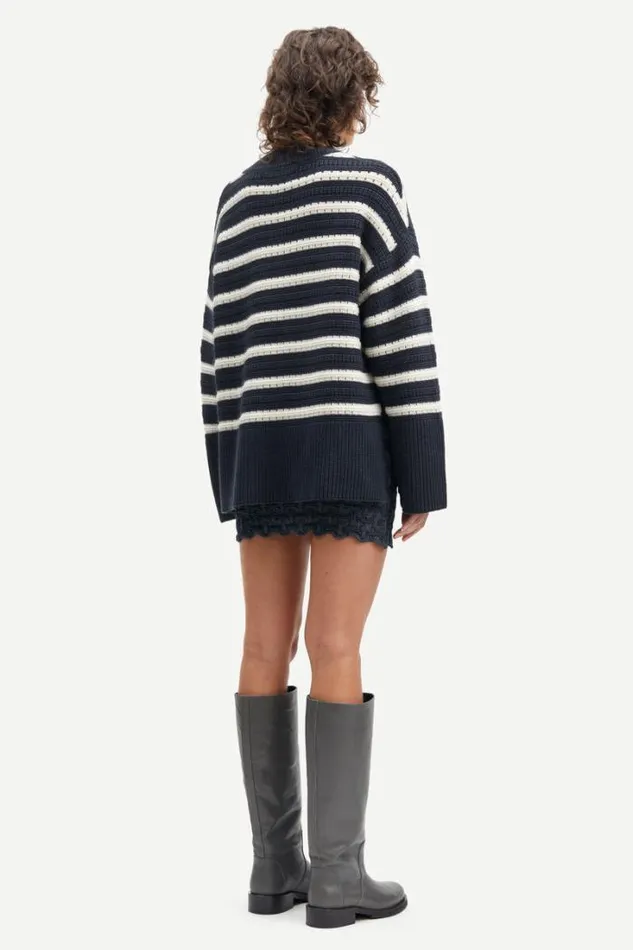 Woman Raili Vneck 12923 Sky Captain St Samse Samse Knitwear