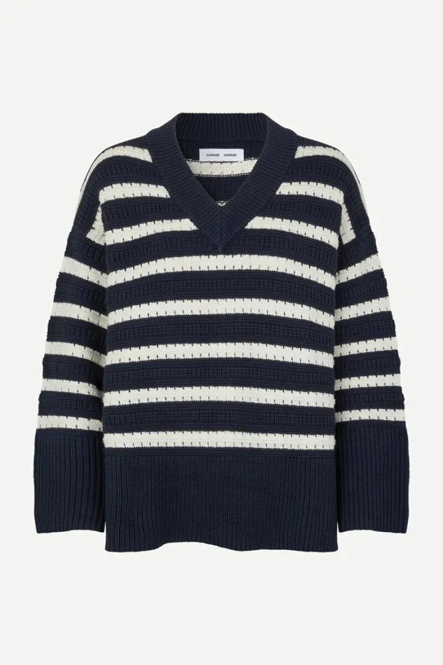 Woman Raili Vneck 12923 Sky Captain St Samse Samse Knitwear