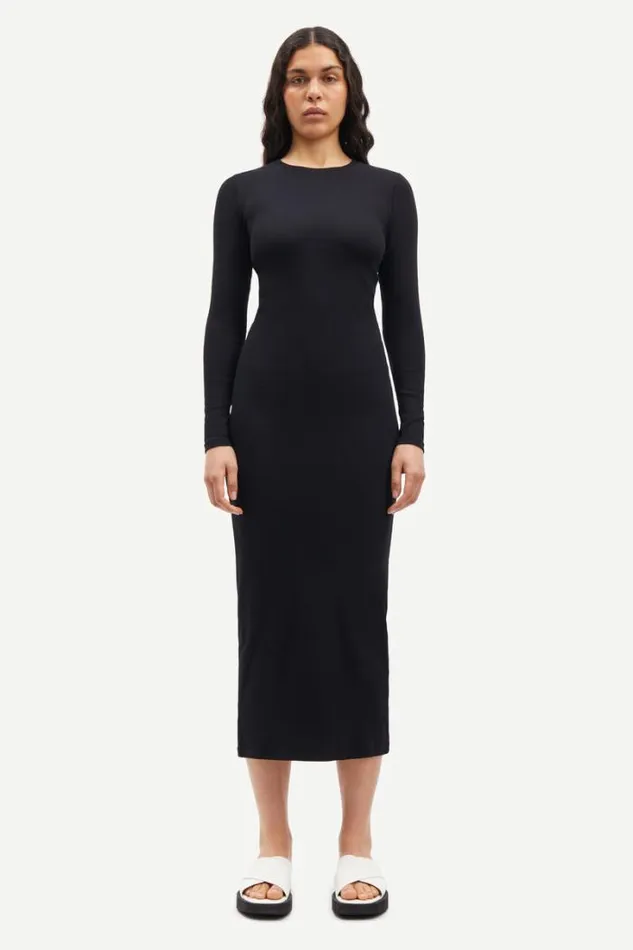 Woman Saalexa Midi Dress 7542 Black Samse Samse Dresses and Jumpsuits