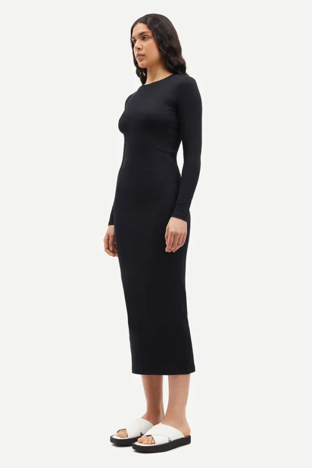 Woman Saalexa Midi Dress 7542 Black Samse Samse Dresses and Jumpsuits